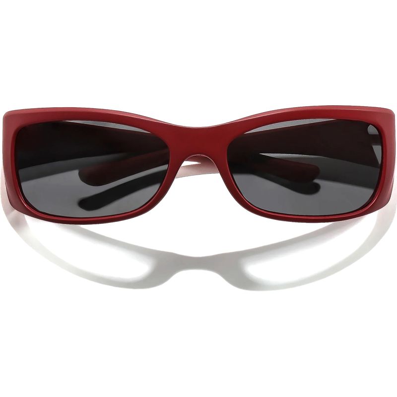 Ritual Vision Sabotage Matte Dark Red Black Mirror Polarised Front Folded