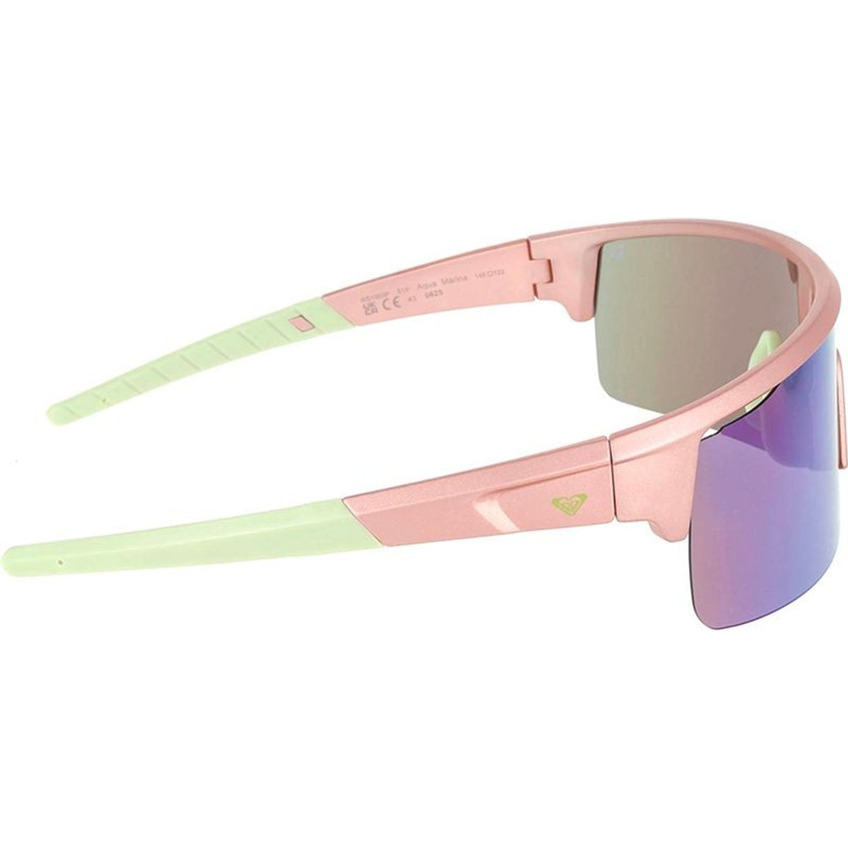 Aqua Marina, Bleached Mauve/Pink Mirror Polarised Lenses