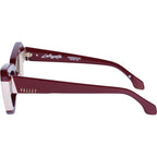 Lafayette, Burgundy Light Tan Splice with Gold Metal Trim/Brown Gradient Lenses