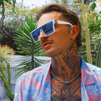 Loose Cannon, White/Blue Flash Mirror Polarised Lenses