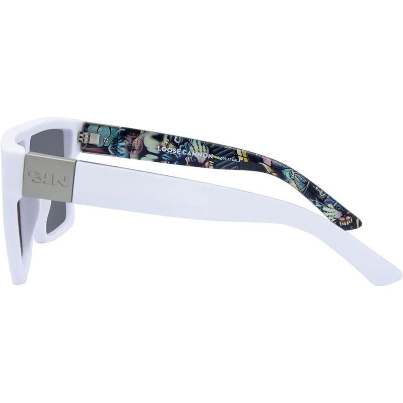 Loose Cannon, White/Blue Flash Mirror Polarised Lenses