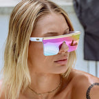 The Bar, White/Purple Flash Mirror Polarised Lenses