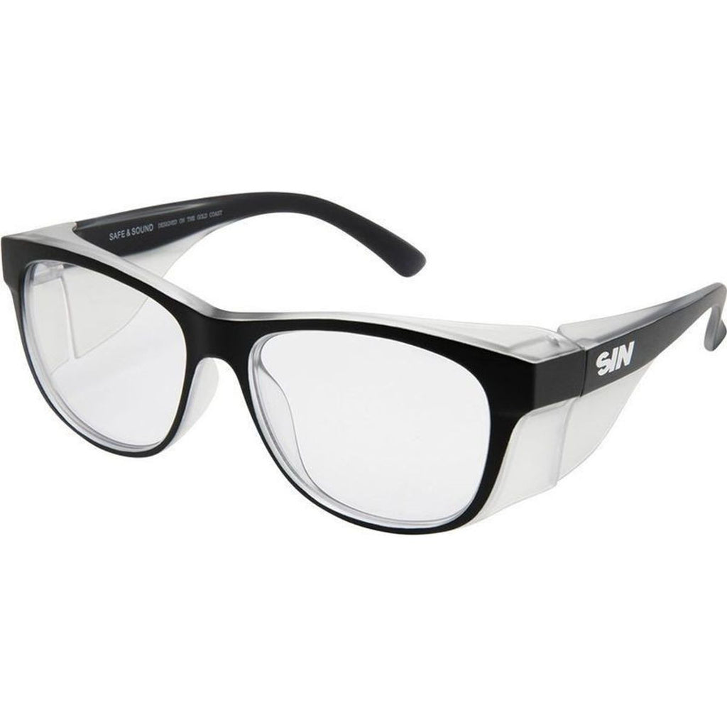 Safe & Sound Safety, Matte Black/Clear Lenses