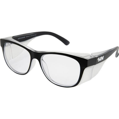 Safe & Sound Safety, Matte Black/Clear Lenses