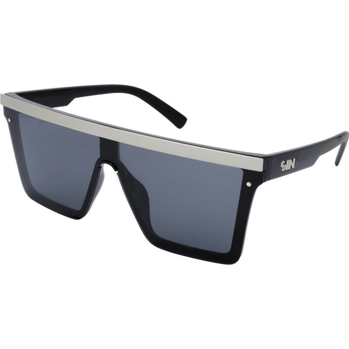 The Bar, Black and Matte Silver/Smoke Polarised Lenses