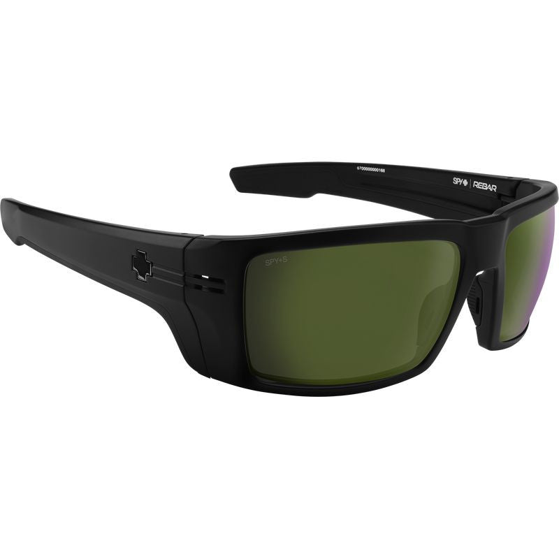 Rebar, Matte Black/Happy Bronze Olive Spectra Mirror Polarised Lenses