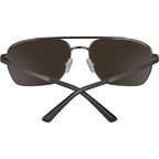Ansel, Shiny Gunmetal/555nm Blue Photochromic Mirror Glass Polarised Lenses