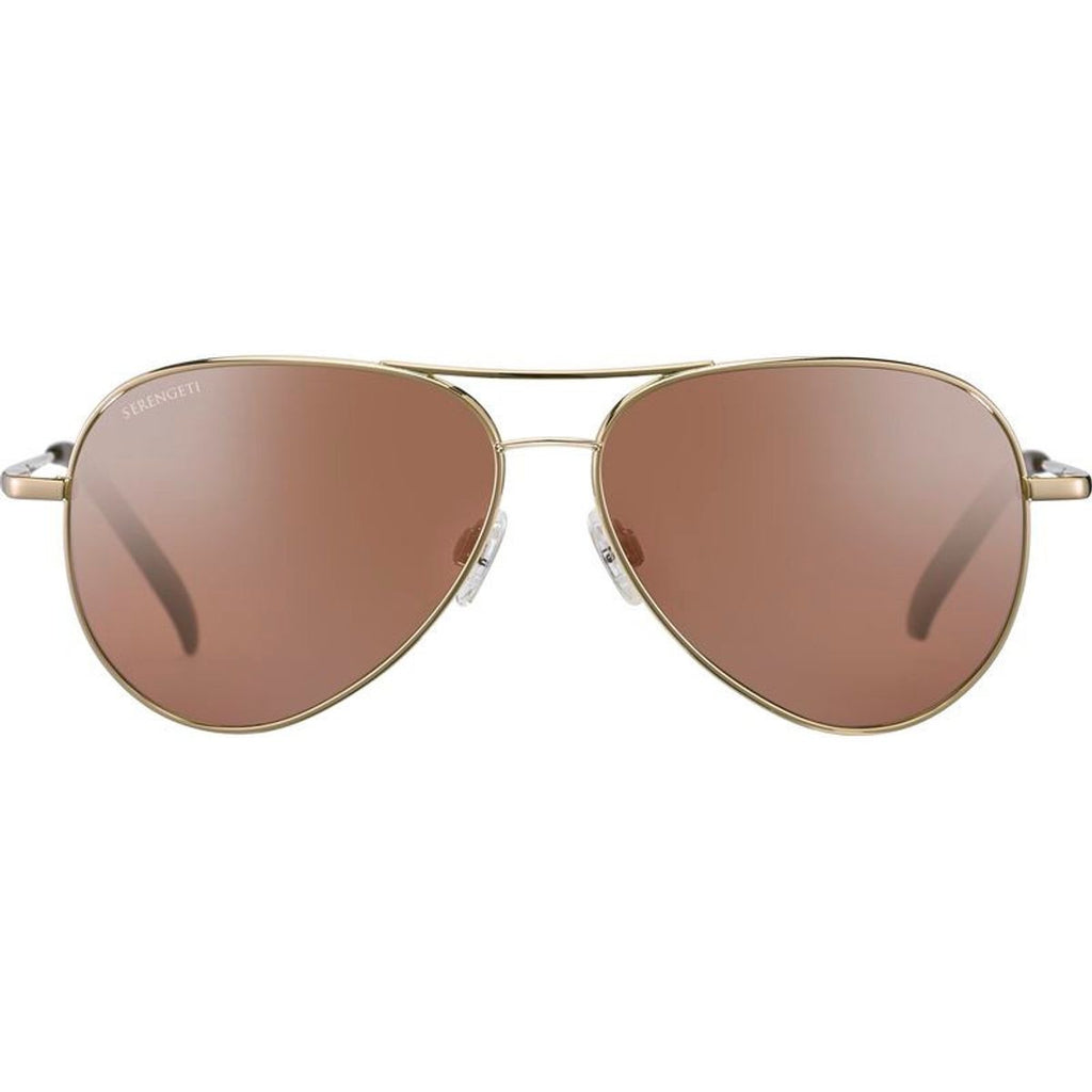 Carrara XL, Shiny Gold/Drivers Gradient Photochromic Polarised Glass Lenses