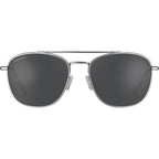 Carroll Large, Matte Silver/Smoke Photochromic Glass Polarised Lenses