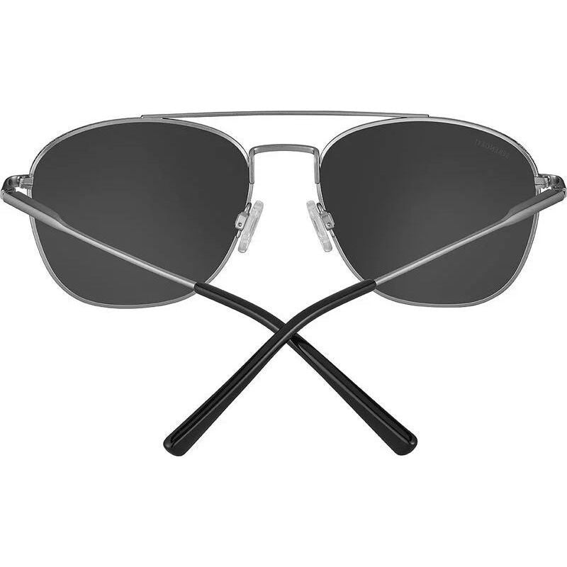 Carroll Large, Matte Silver/Smoke Photochromic Glass Polarised Lenses