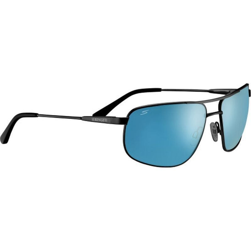 Dante 2.0, Shiny Black/555nm Blue Photochromic Polarised Glass Lenses