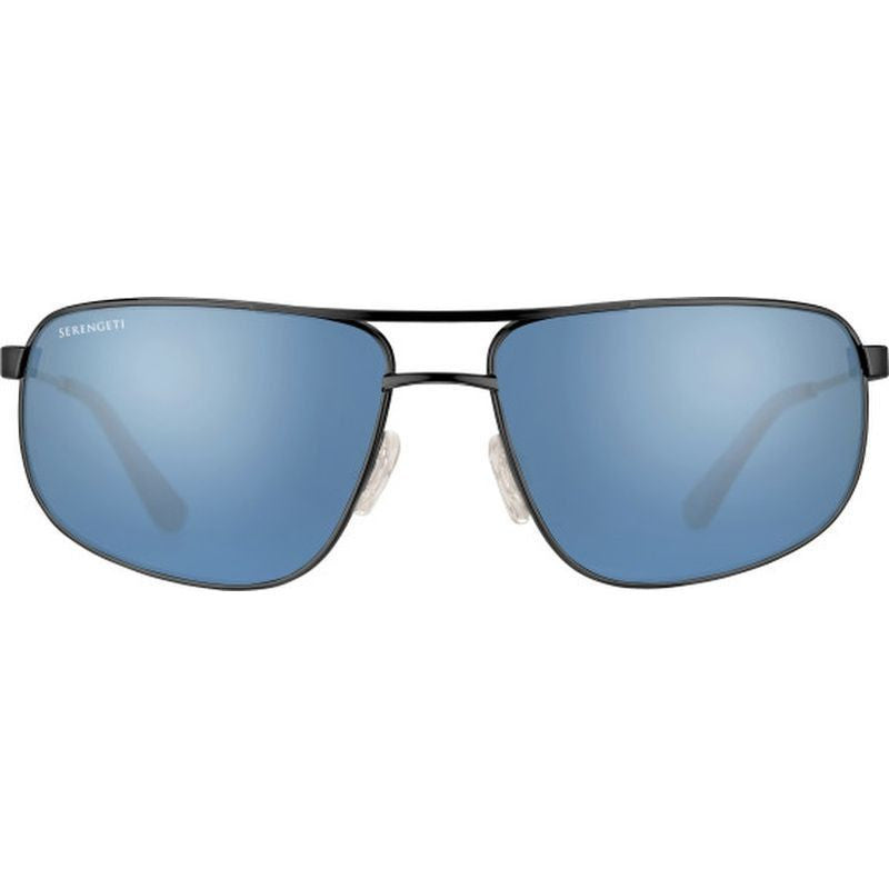 Dante 2.0, Shiny Black/555nm Blue Photochromic Polarised Glass Lenses