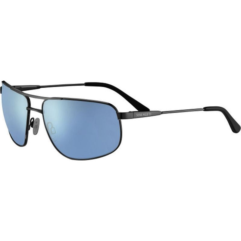 Dante 2.0, Shiny Black/555nm Blue Photochromic Polarised Glass Lenses