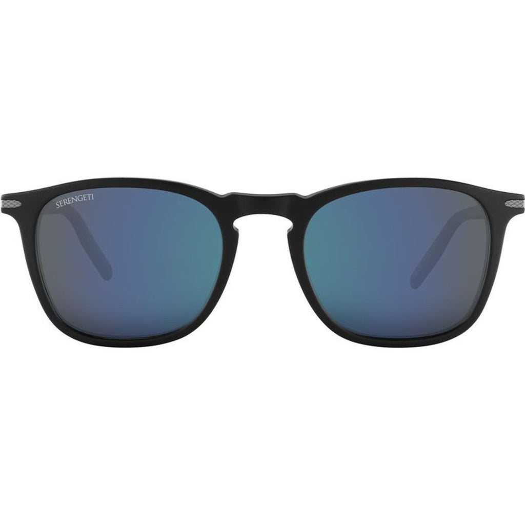 Delio, Matte Black/555nm Blue Photochromic Polarised Glass Lenses