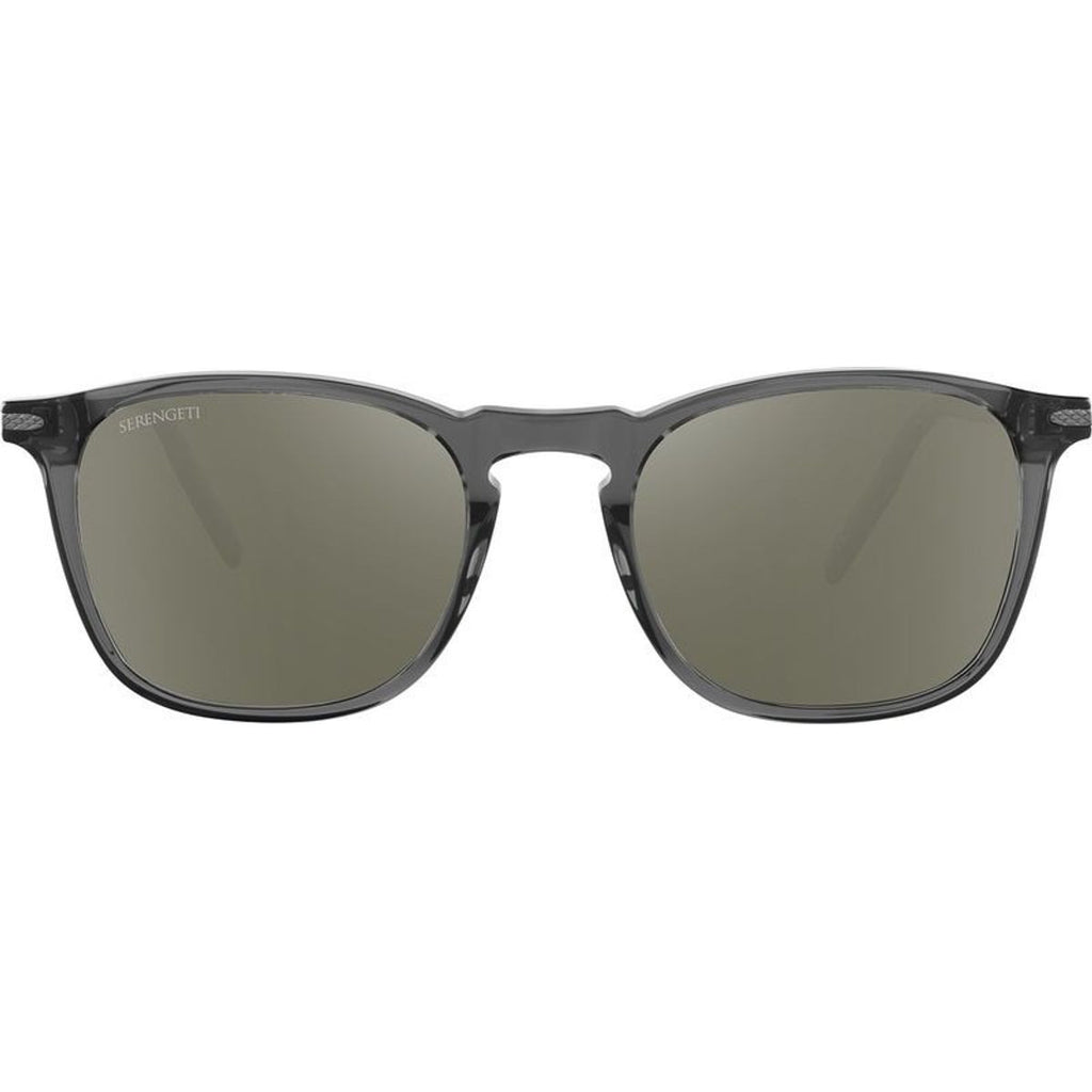 Delio, Shiny Translucent Gunmetal/555nm Photochromic Polarised Glass Lenses