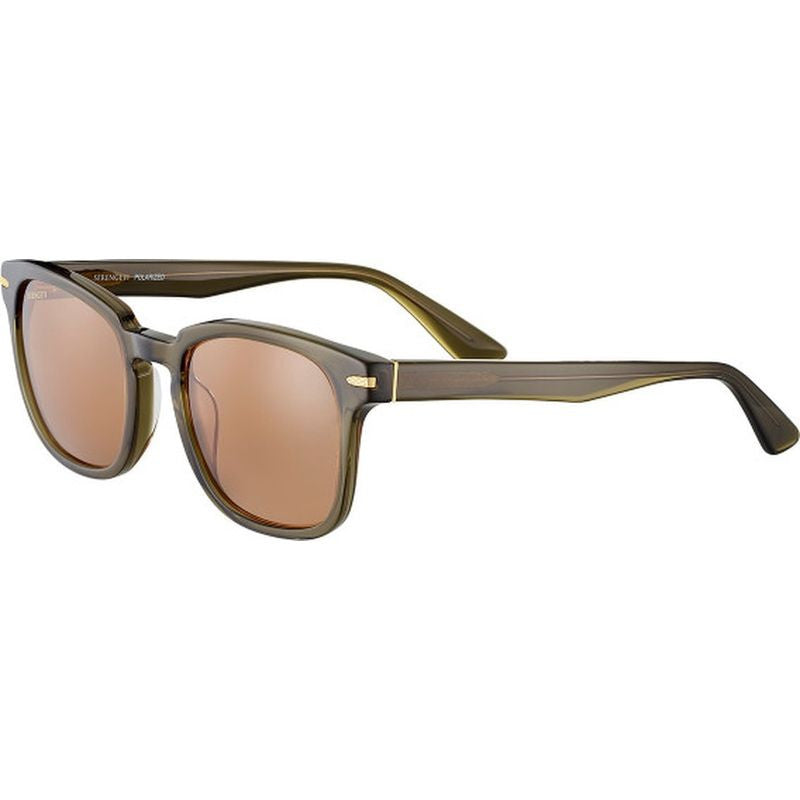 Ethan, Shiny Crystal Dark Green/Drivers Photochromic Polarised Glass Lenses
