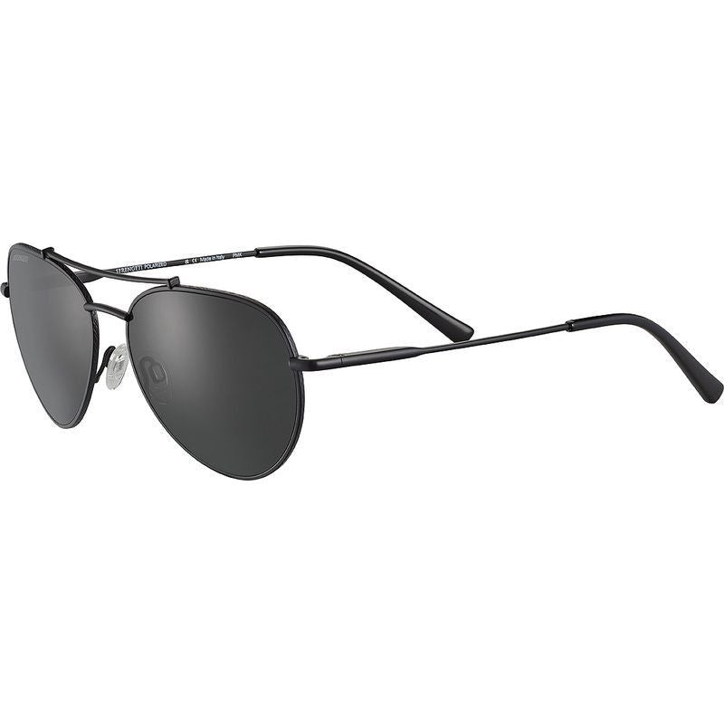 Pete, Matte Black/Smoke Photochromic Glass Polarised Lenses