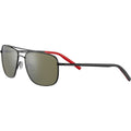 Tellaro, Shiny Black and Red/555nm Photochromic Polarised Glass Lenses