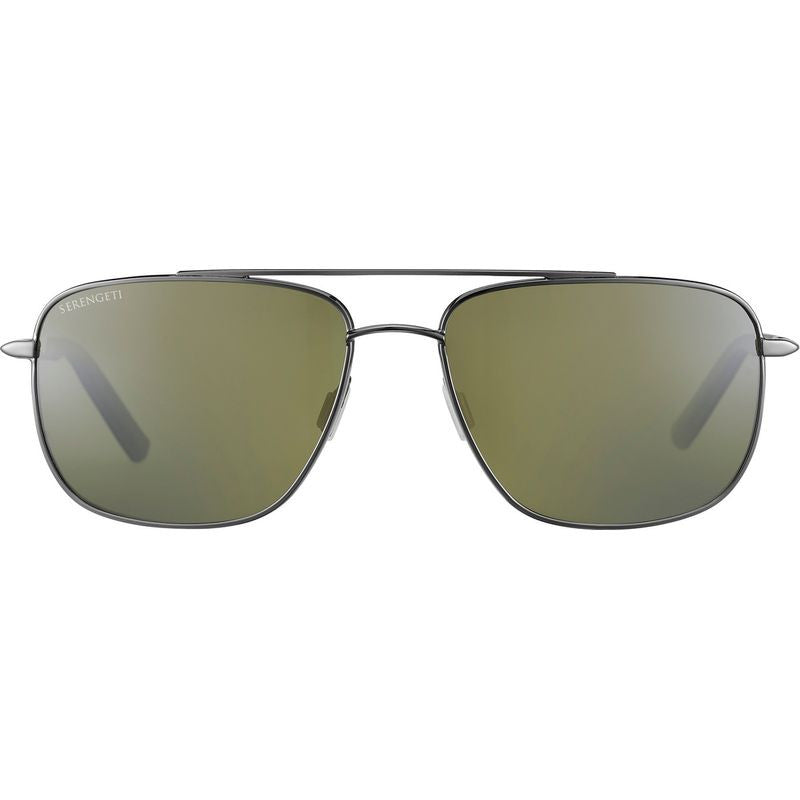Tellaro, Shiny Gunmetal and Black/555nm Photochromic Polarised Glass Lenses