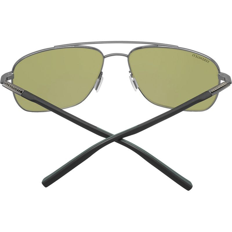 Tellaro, Shiny Gunmetal and Black/555nm Photochromic Polarised Glass Lenses