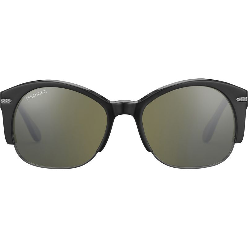 Vinita, Shiny Black and Shiny Gunmetal/555nm Photochromic Polarised Glass Lenses