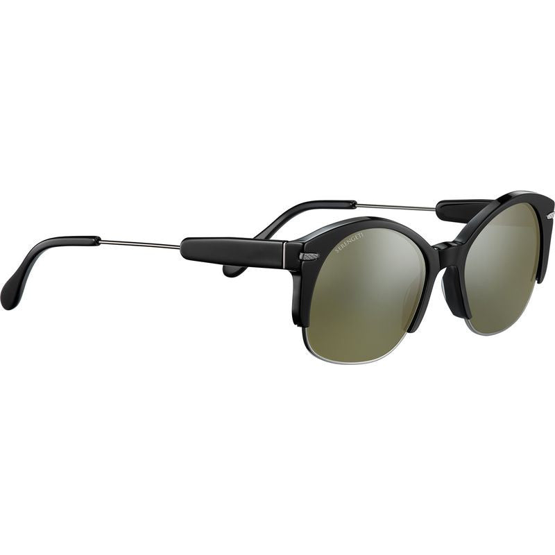 Vinita, Shiny Black and Shiny Gunmetal/555nm Photochromic Polarised Glass Lenses