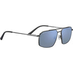Wayne, Shiny Dark Gunmetal/555nm Blue Photochromic Polarised Glass Lenses
