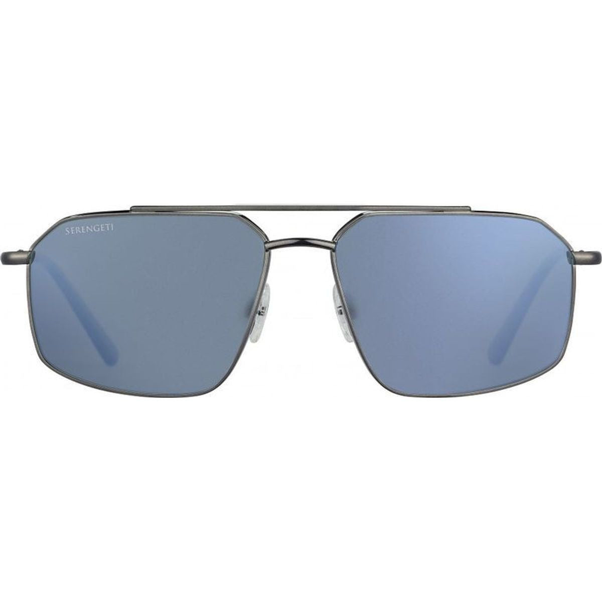 Wayne, Shiny Dark Gunmetal/555nm Blue Photochromic Polarised Glass Lenses