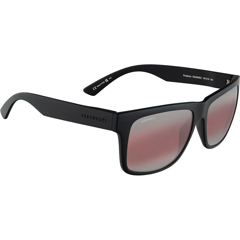 Serengeti Positano Matte Black Sedona Polarised Photochromic Angle2