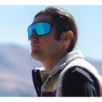 Boomtown, Matte Black/Chromapop Blue Mirror Polarised Lenses