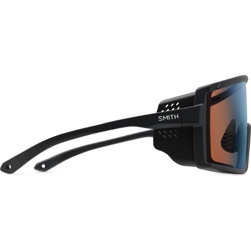 Pursuit, Matte Black/Chromapop Glacier Photochromic Copper Blue Mirror Lenses