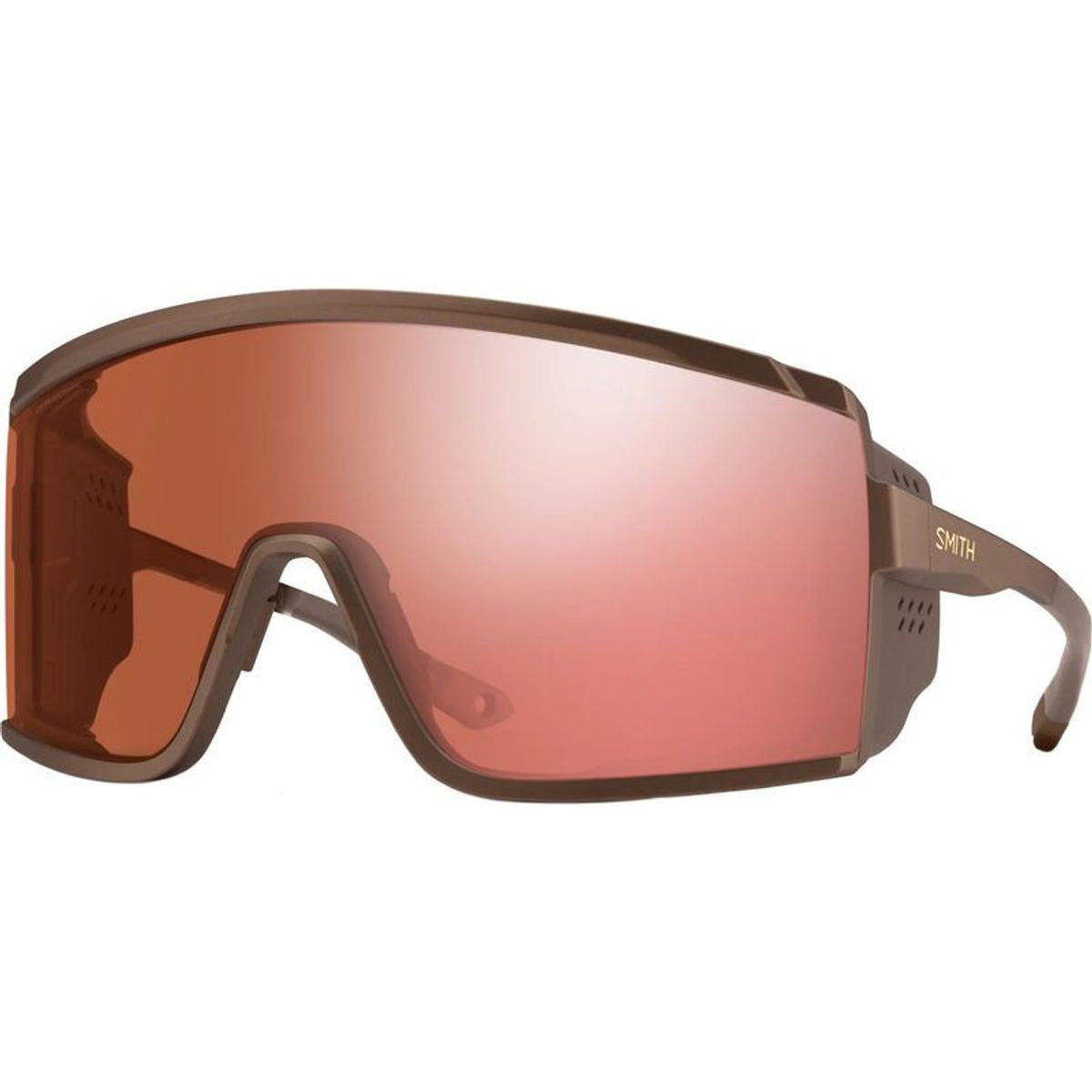 Pursuit, Matte Gold Dust/Chromapop Glacier Photochromic Rose Gold Mirror Lenses