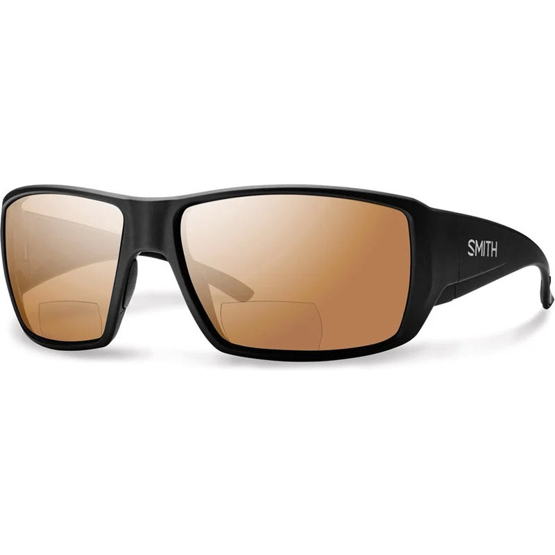 Smith Guide's Choice Matte Black Bifocal +2.5 Copper Polarised Angle