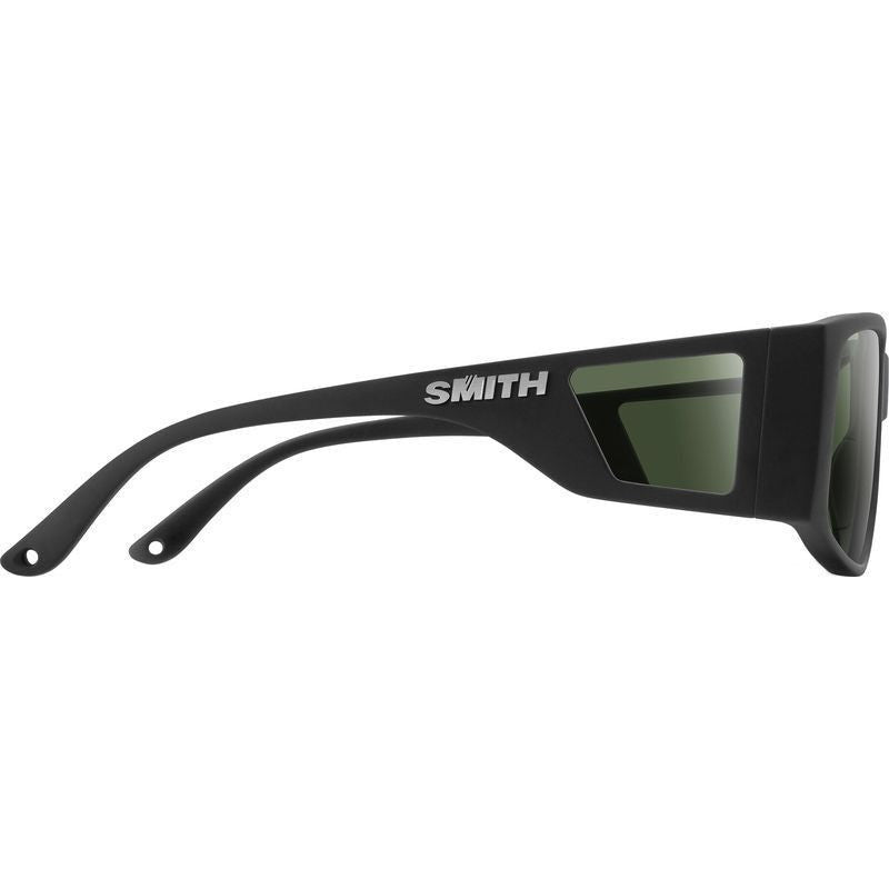 Smith Monroe Peak Matte Black Chromapop Grey Green Polarised Side