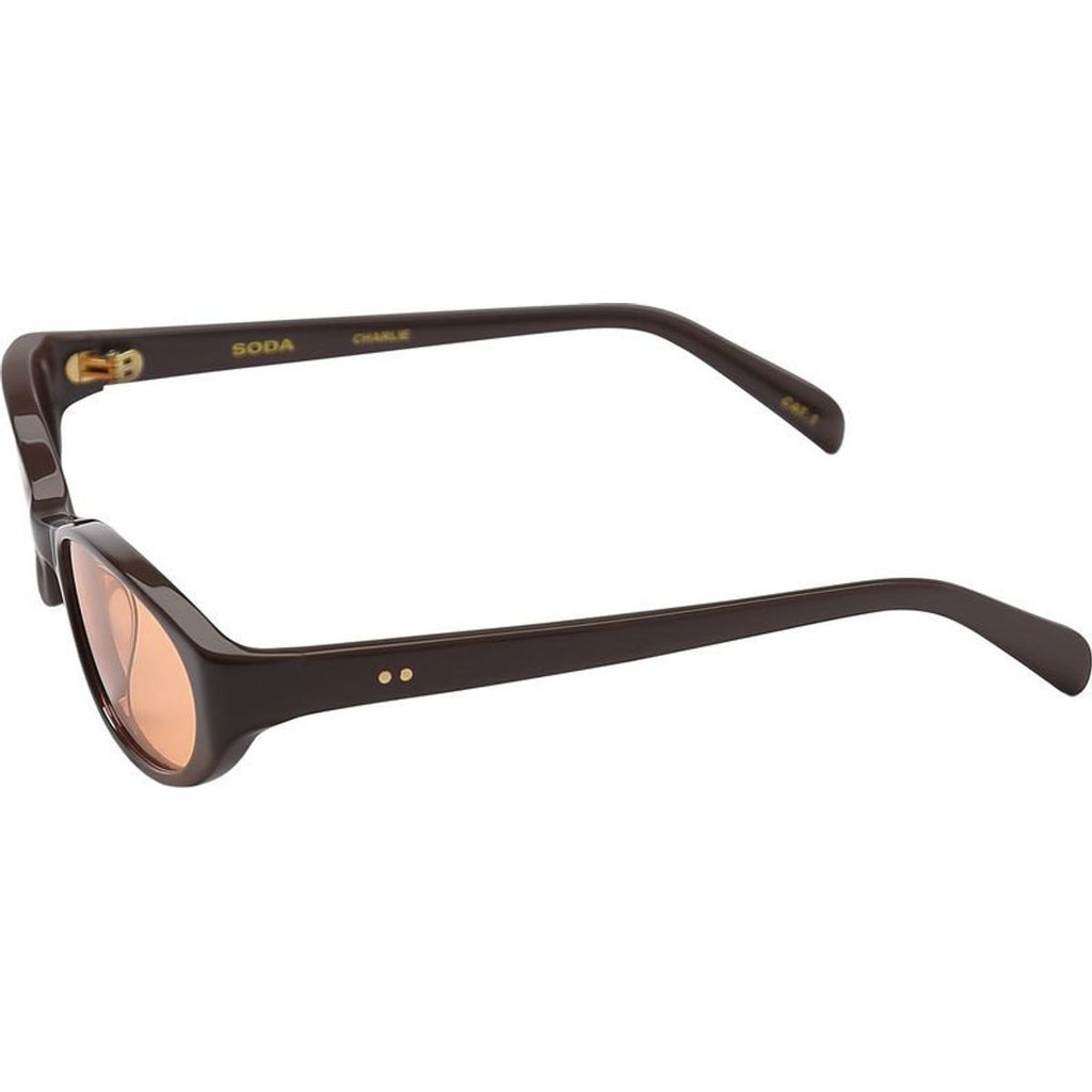 Charlie, Espresso/Tinted Orange Lenses