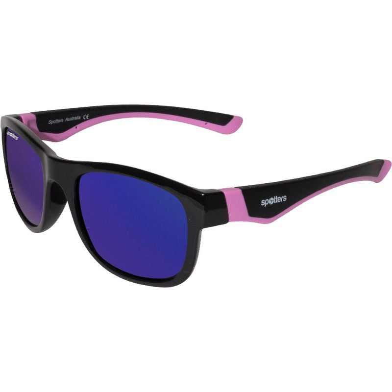 Emu Kids, Gloss Black and Pink/Purple Mirror Polarised Lenses