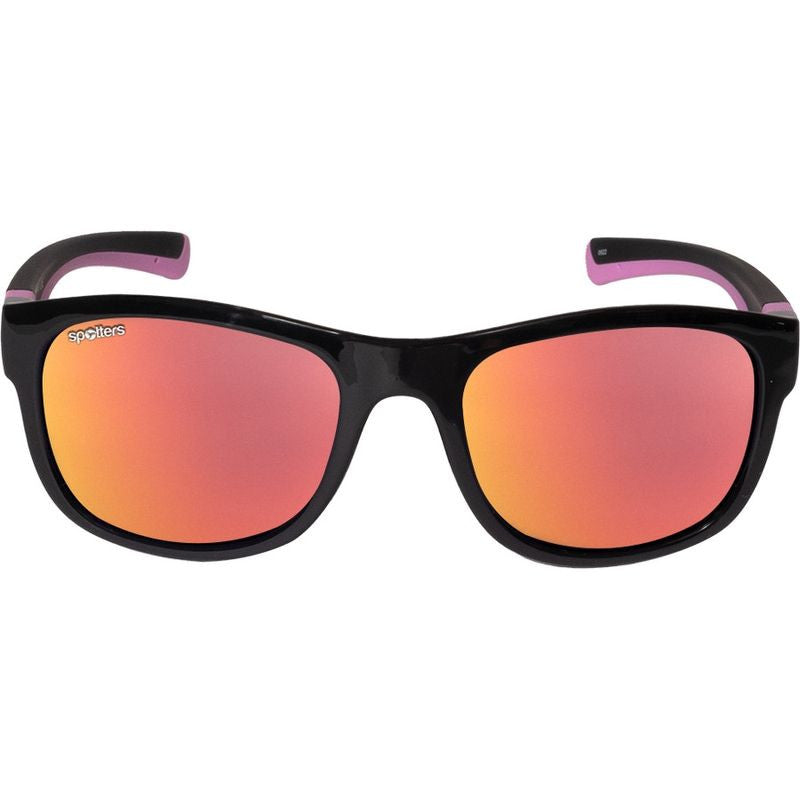 Emu Kids, Gloss Black and Pink/Red Mirror Polarised Lenses