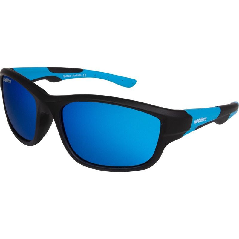 Platypus Kids, Matte Black and Blue/Blue Mirror Polarised Lenses