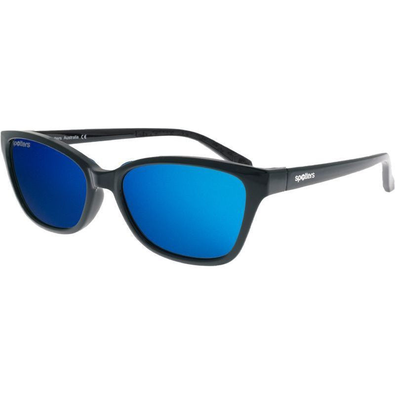 Possum Kids, Gloss Black/Blue Mirror Polarised Lenses