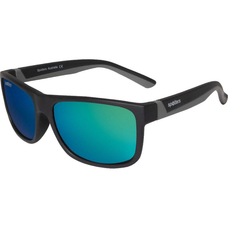 Wombat Kids, Matte Black and Grey/Green Mirror Polarised Lenses