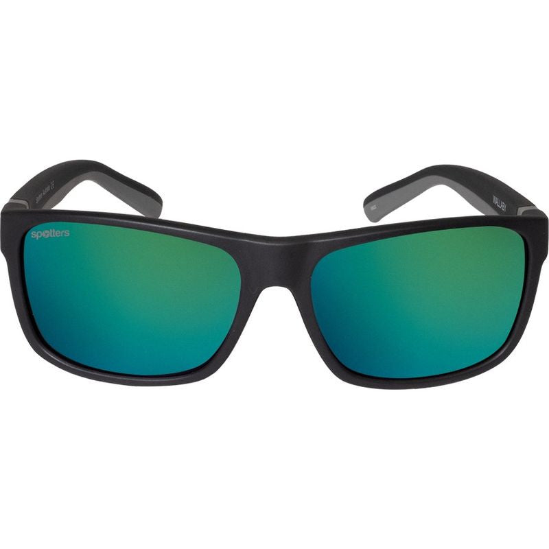 Wombat Kids, Matte Black and Grey/Green Mirror Polarised Lenses