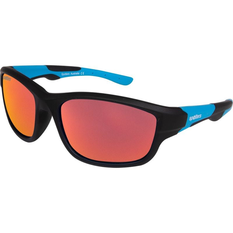 Platypus Kids, Matte Black and Blue/Red Mirror Polarised Lenses