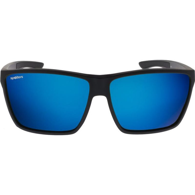 Villain, Matte Black/Ice Blue Mirror Glass Polarised Lenses