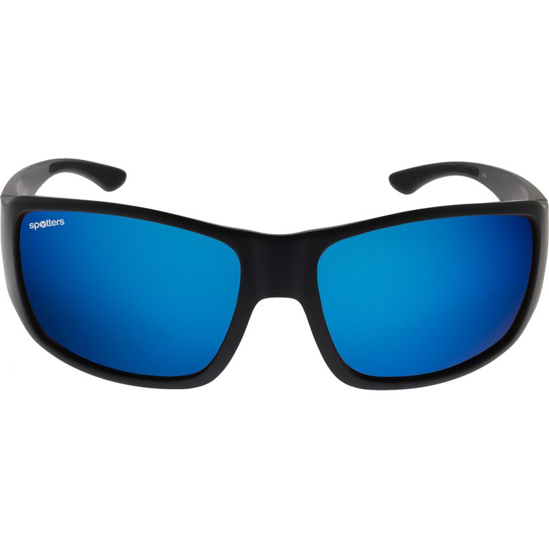 Spotters Torque Matte Black Ice Blue Polarised Glass Front