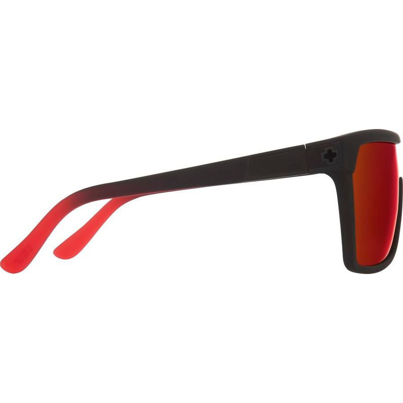 Flynn, Soft Matte Black, Red Fade/HD+ Grey Green with Red Spectra Lenses