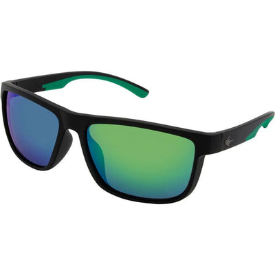 Yellowfin, Rubber Black/Green Mirror Polarised Lenses