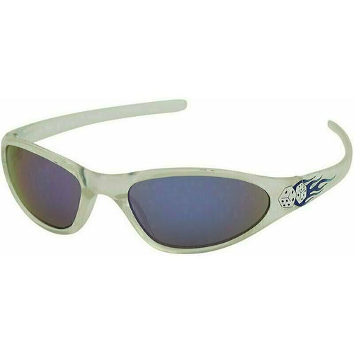 Flint - Kids, White/Blue Mirrored Lenses