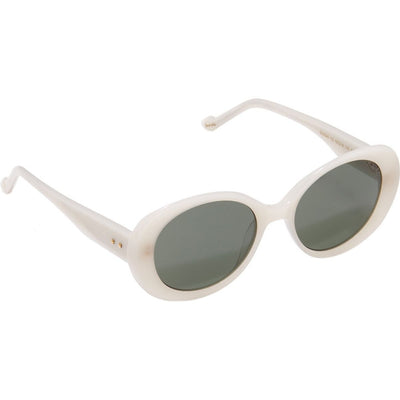 Amelia, Milky White/Green Lenses