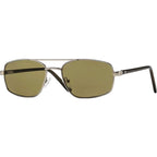 Astley, Matte Silver/Caper Green Lenses
