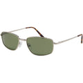 Lee, Polished Silver/Moss Green Lenses